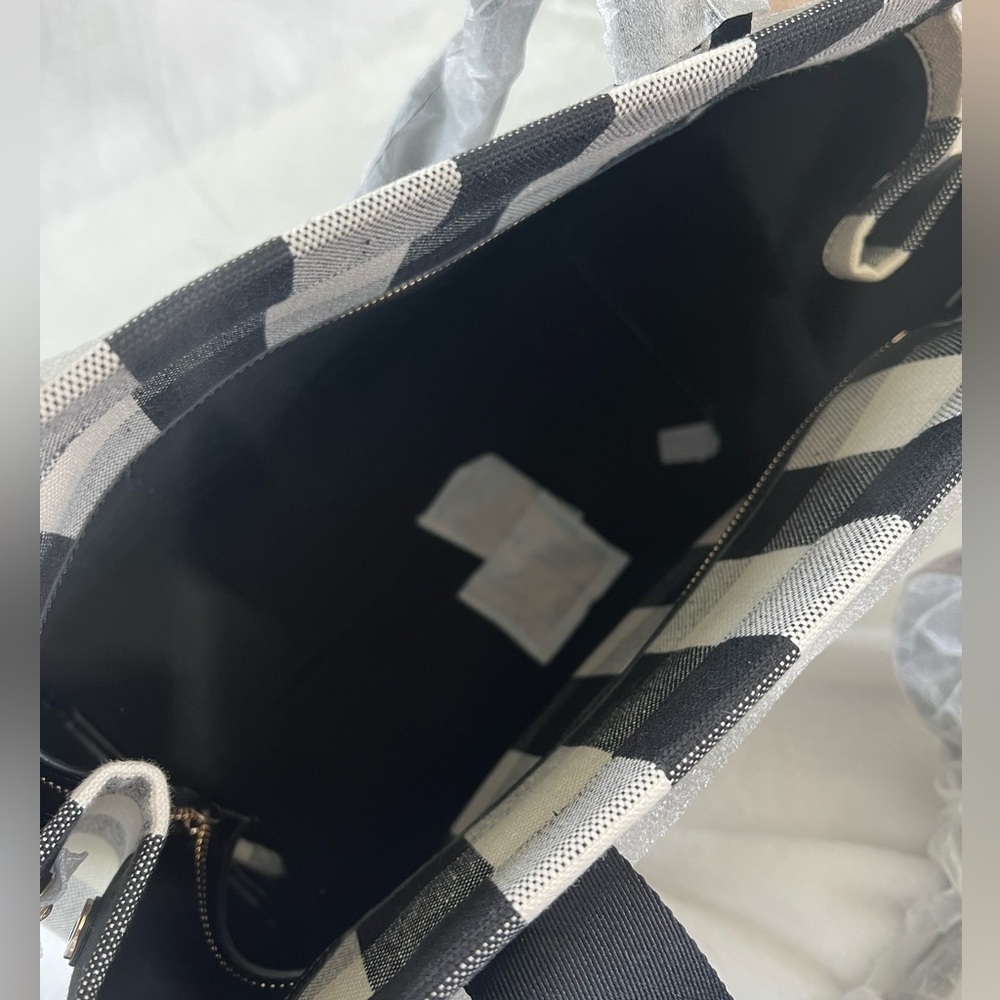 Kate Spade Gingham Black and White Tote - Picture 10 of 11